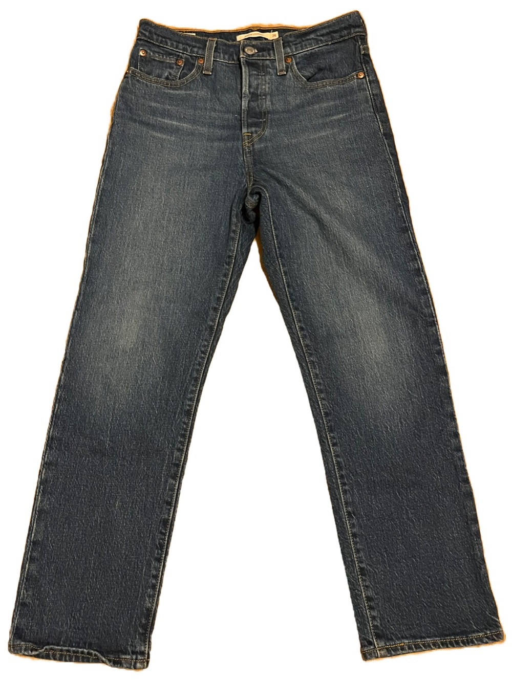 Levi's Wedgie Straight High Rise Jeans Size 26 - Dark Indigo Wash